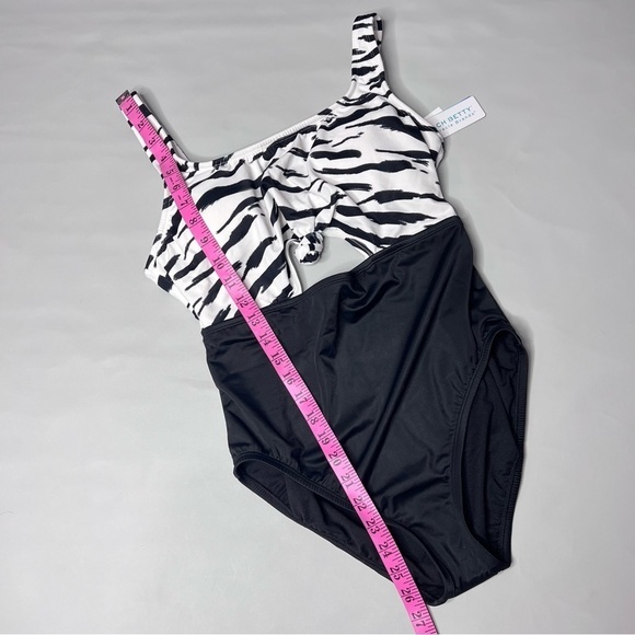 Nwt Beach Betty Women's Slimming Control Tie-Front Cut Out One Piece Swimsuit M - Picture 12 of 14